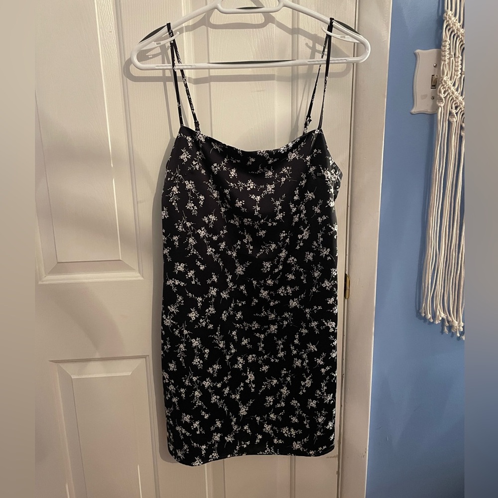 Floral Satin Garage Dress!
